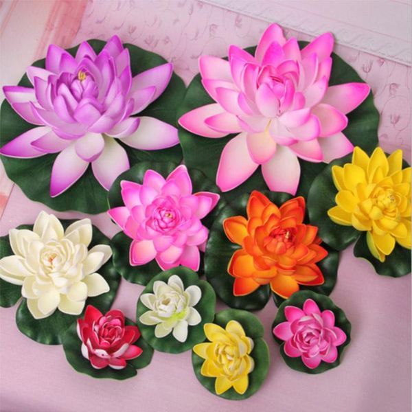 10/18/28cm artificial water lily floating flower pond plant ornament wedding home garden party decorations@#e02
10/18/28cm artificial water lily floating flower pond plant ornament wedding home garden party decorations@#e02