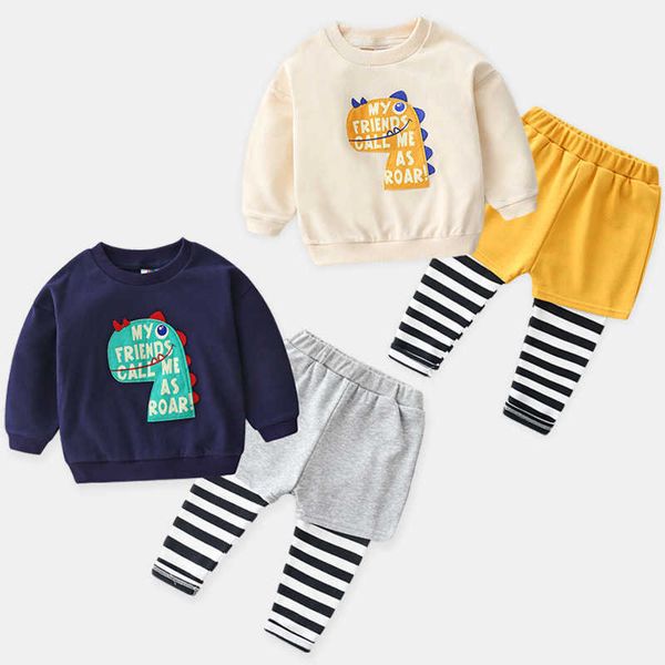 autumn spring 2 3 4 6 8 years cotton handsome cartoon sweatshirt+ striped pants 2 pieces sports set for kids baby boys 210529, White
autumn spring 2 3 4 6 8 years cotton handsome cartoon sweatshirt+ striped pants 2 pieces sports set for kids baby boys 210529, White