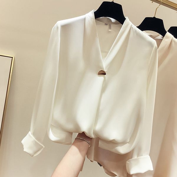 white shirt sheer chiffon blouses for women korean fashion spring 2021 womens clothing long sleeve chemises femme
white shirt sheer chiffon blouses for women korean fashion spring 2021 womens clothing long sleeve chemises femme