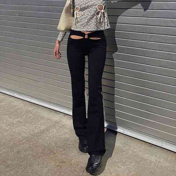 harajuku women pants streetwear trend summer hollow low waist y2k pants chic flare skinny elastic long trousers, Black;white
harajuku women pants streetwear trend summer hollow low waist y2k pants chic flare skinny elastic long trousers, Black;white