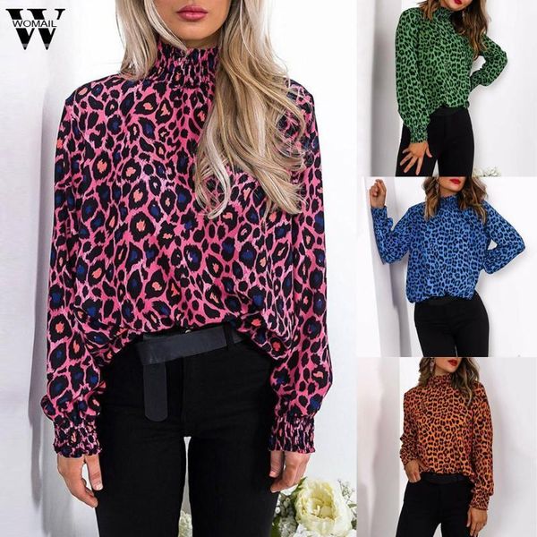 womail shirt women leopard print turtleneck 2021 autumn long sleeve slim basic ladies party fashion korean women's blouses &, White
womail shirt women leopard print turtleneck 2021 autumn long sleeve slim basic ladies party fashion korean women's blouses &, White