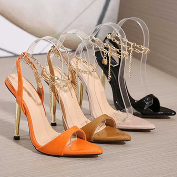 dress shoes 2021 summer european and american metal chain pointed stiletto high heels fashion outer wear sandals 4 colors large size 41, Black
dress shoes 2021 summer european and american metal chain pointed stiletto high heels fashion outer wear sandals 4 colors large size 41, Black