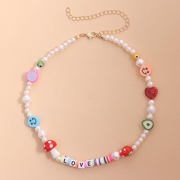 pendant necklaces 2021 fashion jewelry temperament pearl soft pottery acrylic letter heart bead necklace, Silver
pendant necklaces 2021 fashion jewelry temperament pearl soft pottery acrylic letter heart bead necklace, Silver