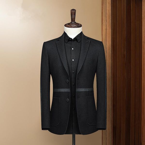 men's vests blazers current suits men cultivating high-quality business casual wool suit jacket, Black;white
men's vests blazers current suits men cultivating high-quality business casual wool suit jacket, Black;white