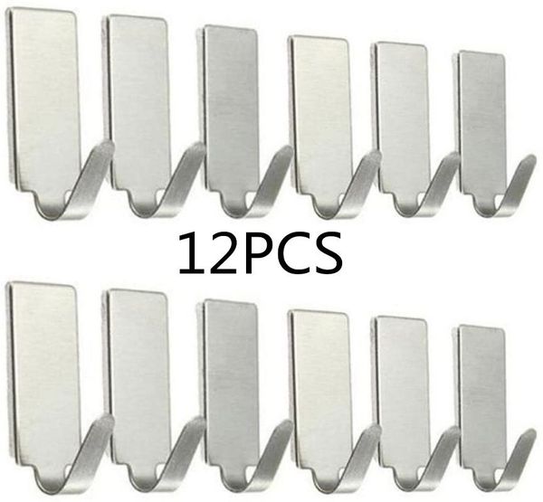 hooks & rails 12 pcs stainless steel strong self adhesive wall for home kitchen and bathroom hanger key holder storage towel hook
hooks & rails 12 pcs stainless steel strong self adhesive wall for home kitchen and bathroom hanger key holder storage towel hook