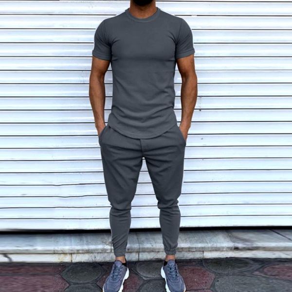 men's tracksuits 2021 summer set casual solid tracksuit sportswear male short sleeves t shirt + pant 2 piece sport clothes, Gray
men's tracksuits 2021 summer set casual solid tracksuit sportswear male short sleeves t shirt + pant 2 piece sport clothes, Gray