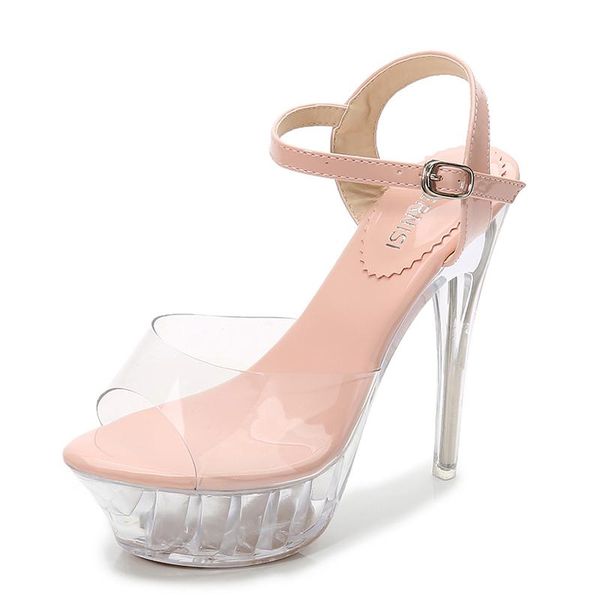 large size 35-43 female sandals fashion summer shoes catwalk dance transparent high heels 14cm, Black
large size 35-43 female sandals fashion summer shoes catwalk dance transparent high heels 14cm, Black