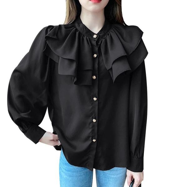 women's blouses & shirts s-2xl korean style ol elegant solid black white spring summer lantern sleeve flower button down women blouse
women's blouses & shirts s-2xl korean style ol elegant solid black white spring summer lantern sleeve flower button down women blouse