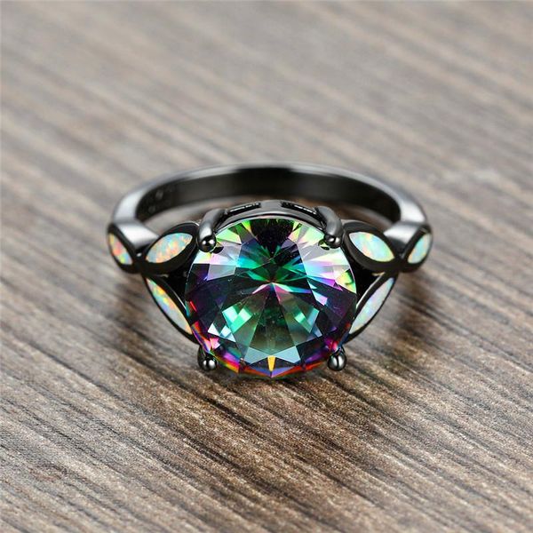 cluster rings charm female rainbow colorful big round ring vintage black gold wedding for women promise white fire opal engagement, Golden;silver
cluster rings charm female rainbow colorful big round ring vintage black gold wedding for women promise white fire opal engagement, Golden;silver