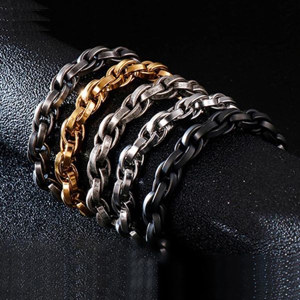link, chain punk men matte black biker link bracelet male gold stainless steel hiphop curb cuban bracelets vintage hand rope jewelry
link, chain punk men matte black biker link bracelet male gold stainless steel hiphop curb cuban bracelets vintage hand rope jewelry
