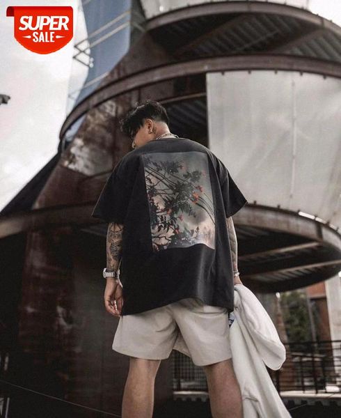 quality eentials double-line sakura print round neck loose all-match short sleeve #sg3s, White;black
quality eentials double-line sakura print round neck loose all-match short sleeve #sg3s, White;black