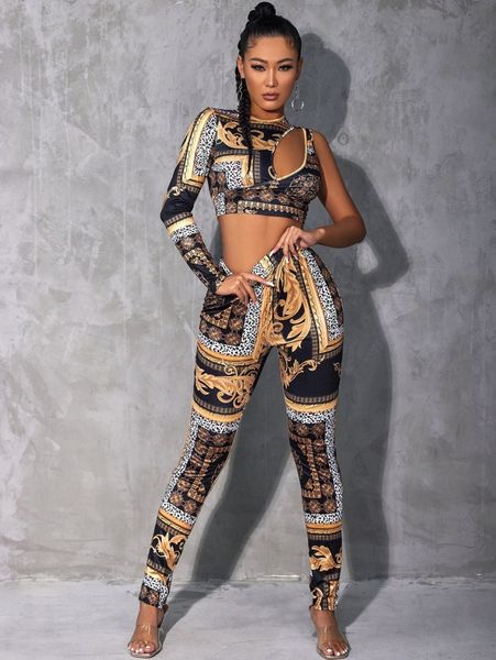 sxy leopard & baroque print cut out crop tee & leggings u5ge#, White
sxy leopard & baroque print cut out crop tee & leggings u5ge#, White