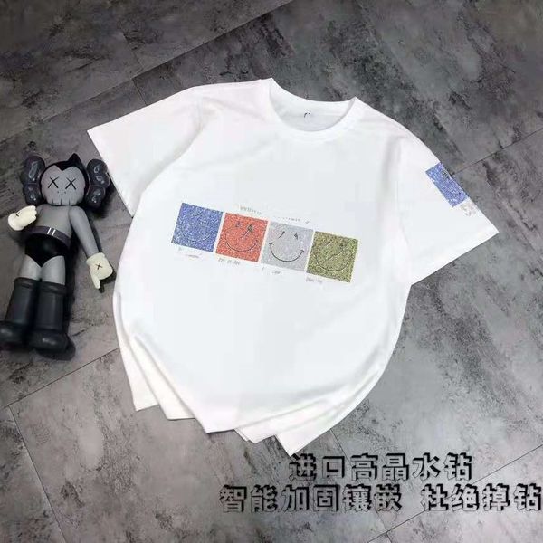 design clothing summer 2021 new color diamond smiling face short sleeve t-shirt men's and women's same casual loose fashion 071204, White
design clothing summer 2021 new color diamond smiling face short sleeve t-shirt men's and women's same casual loose fashion 071204, White