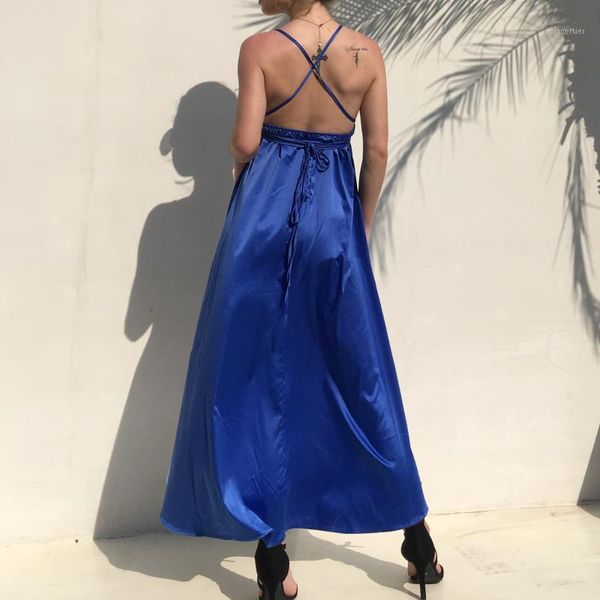 summer split satin long dress women v neck party elegant backless beach vestidos mujer robe pull casual dresses, Black;gray
summer split satin long dress women v neck party elegant backless beach vestidos mujer robe pull casual dresses, Black;gray