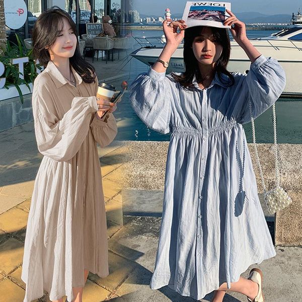 maternity dresses 4061# dress long sleeves cotton turn down collar loose plus size midi pregnant women mom pregnancy clothes, White
maternity dresses 4061# dress long sleeves cotton turn down collar loose plus size midi pregnant women mom pregnancy clothes, White