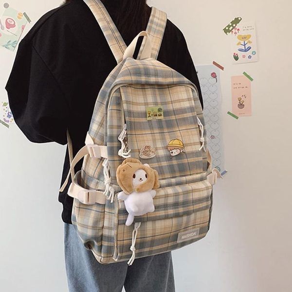 backpack japanese plaid korean large capacity students schoolbag campus stripe style fashionable girl travel bag waterproof
backpack japanese plaid korean large capacity students schoolbag campus stripe style fashionable girl travel bag waterproof