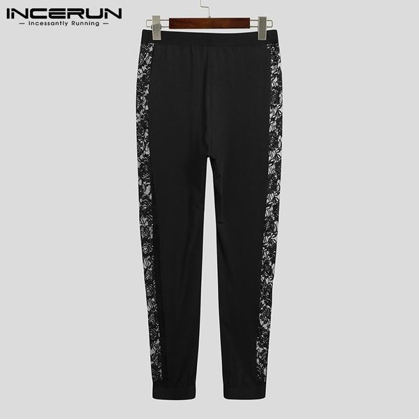 men's pants 2021 men casual mesh patchwork streetwear see through leisure skinny trousers elastic waist pantalon s-5xl incerun, Black
men's pants 2021 men casual mesh patchwork streetwear see through leisure skinny trousers elastic waist pantalon s-5xl incerun, Black