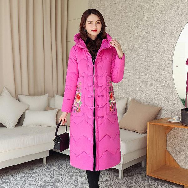 women's down & parkas 2021 winter ethnic style retro embroidery ladies cotton-padded jacket large size disc button long hooded thick pa, Black
women's down & parkas 2021 winter ethnic style retro embroidery ladies cotton-padded jacket large size disc button long hooded thick pa, Black