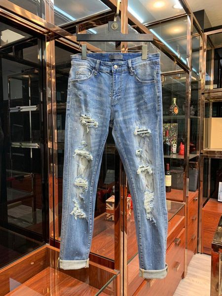 sw0399 fashion men's jeans 2021 runway luxury european design party style men's clothing, Blue
sw0399 fashion men's jeans 2021 runway luxury european design party style men's clothing, Blue