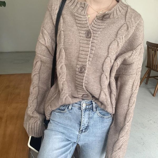 women's knits & tees loose outer wear lazy japanese twist sweater women cardigans autumn winter 2021 knitted jacket cardigan thick, White
women's knits & tees loose outer wear lazy japanese twist sweater women cardigans autumn winter 2021 knitted jacket cardigan thick, White
