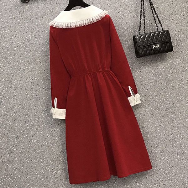 vintage ribbon sweet peter pan collar dress plus female 2021 long sleeve elegant waist beautiful new clothes 9q0l, White
vintage ribbon sweet peter pan collar dress plus female 2021 long sleeve elegant waist beautiful new clothes 9q0l, White