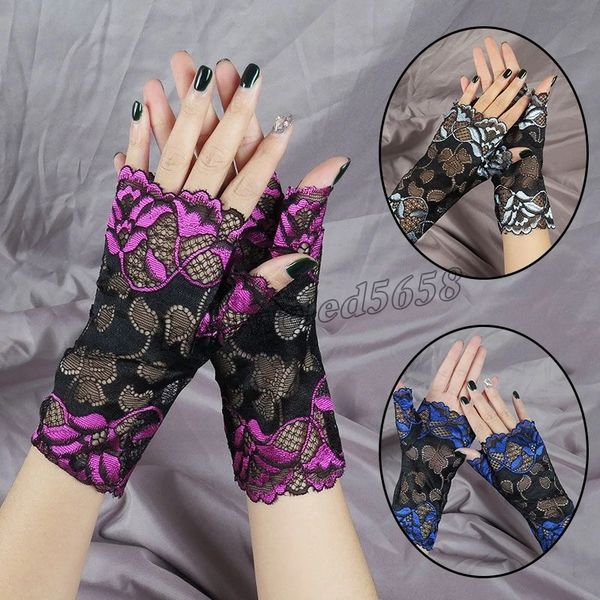 fashion summer female half finger sunscreen short lace gloves women driving rose flower pattern fingerless sun gloves, Blue;gray
fashion summer female half finger sunscreen short lace gloves women driving rose flower pattern fingerless sun gloves, Blue;gray