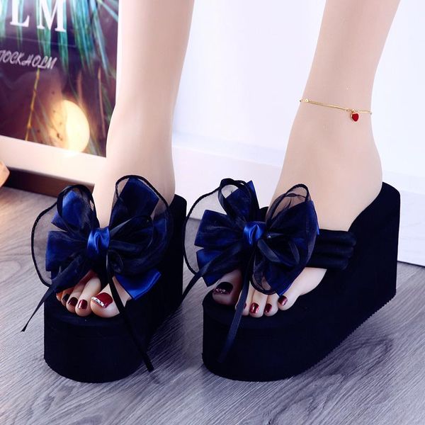 slippers 2021 summer ladies korean bow sandals and non-slip high heel beach exquisite versatile., Black
slippers 2021 summer ladies korean bow sandals and non-slip high heel beach exquisite versatile., Black