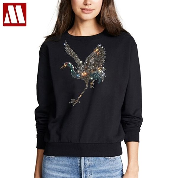 women beading bird print fashionable sweatshirt autumn long sleeve diamonds hoodie lady o-neck hoodies kawaii sweatshirts lj201103, Black
women beading bird print fashionable sweatshirt autumn long sleeve diamonds hoodie lady o-neck hoodies kawaii sweatshirts lj201103, Black