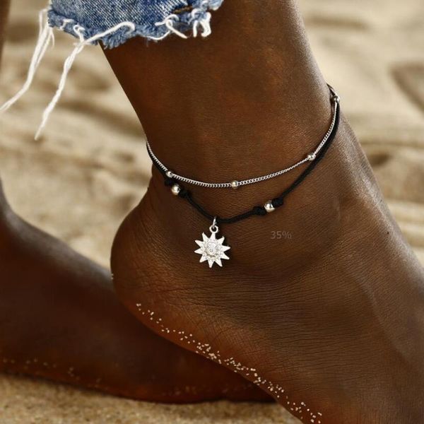 anklets vintage boho multi layer beads for women fashion sun pendent anklet chain foot party jewelry accessories, Red;blue
anklets vintage boho multi layer beads for women fashion sun pendent anklet chain foot party jewelry accessories, Red;blue