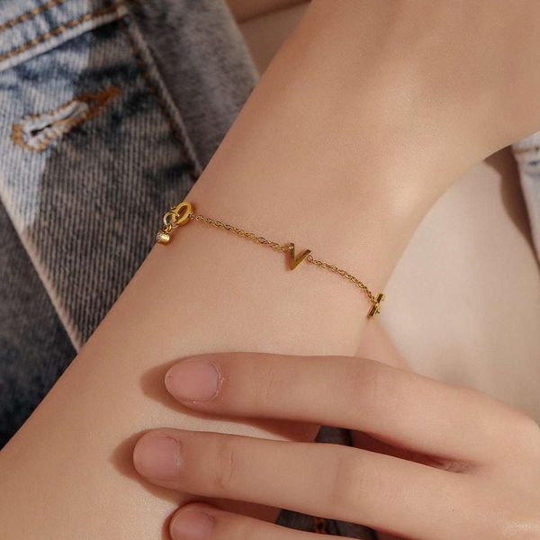 ,bracelet korean version ins stainless steel love bracelet simple and fashionable personalized foot chain niche design hand jewelry, Golden;silver
,bracelet korean version ins stainless steel love bracelet simple and fashionable personalized foot chain niche design hand jewelry, Golden;silver
