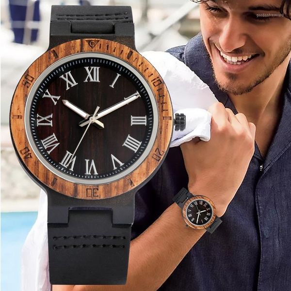 wristwatches male watch black leather band romen numerals dial men's quartz wooden pin buckle gifts for father husband clock, Slivery;brown
wristwatches male watch black leather band romen numerals dial men's quartz wooden pin buckle gifts for father husband clock, Slivery;brown