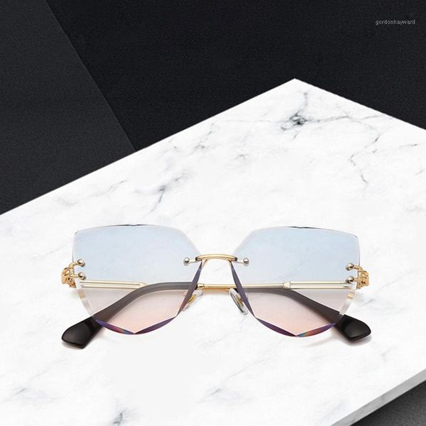 classic rimless sunglasses women metal sun glasses fashion lady shades eyewear uv400 cat eye shape, White;black
classic rimless sunglasses women metal sun glasses fashion lady shades eyewear uv400 cat eye shape, White;black