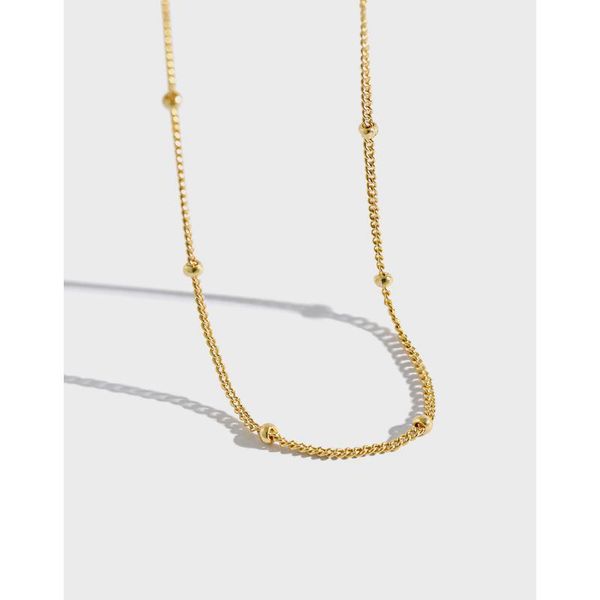 chains 18k gold plated layered choker necklaces s925 silver chain beads link necklace for women girls christmas gift
chains 18k gold plated layered choker necklaces s925 silver chain beads link necklace for women girls christmas gift