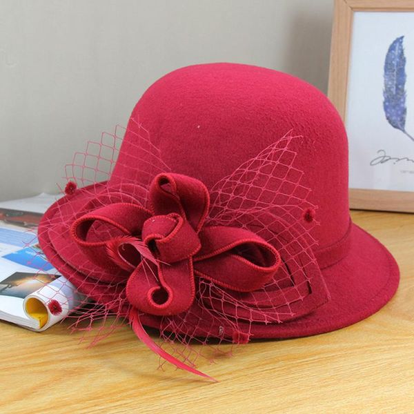 wide brim hats autumn winter women woolen mesh flower veil hair clips retro sun hat ladies elegant prom trimmed bowler cap, Blue;gray
wide brim hats autumn winter women woolen mesh flower veil hair clips retro sun hat ladies elegant prom trimmed bowler cap, Blue;gray