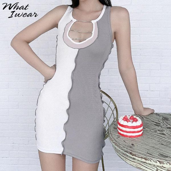casual dresses patchwork dress bodycon sleeveless vestido de mujer ribbed fabric stretchy mini party women's, Black;gray
casual dresses patchwork dress bodycon sleeveless vestido de mujer ribbed fabric stretchy mini party women's, Black;gray