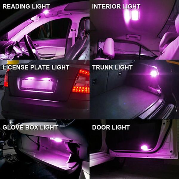 emergency lights cob lamp map bulbs 194 20pcs 24x9x8 mm glove box interior light pink purple
emergency lights cob lamp map bulbs 194 20pcs 24x9x8 mm glove box interior light pink purple