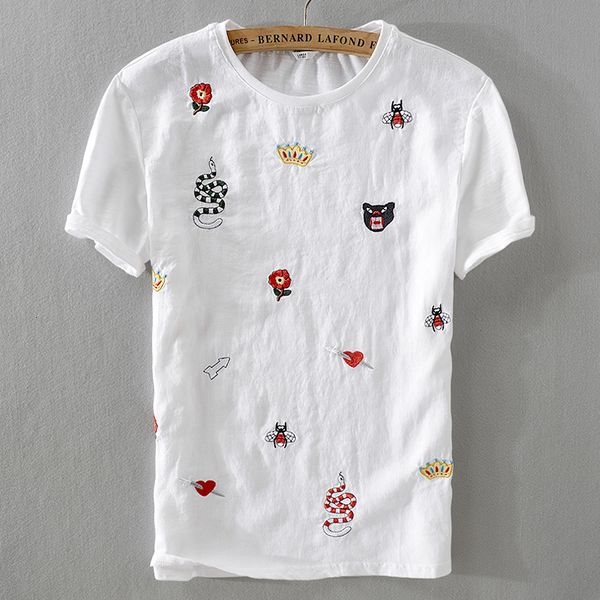 2021 new trend summer men short sleeve t-shirt linen white fashion loose t shirts embroidery stitching tshirt male camiseta -3xl jxud
2021 new trend summer men short sleeve t-shirt linen white fashion loose t shirts embroidery stitching tshirt male camiseta -3xl jxud