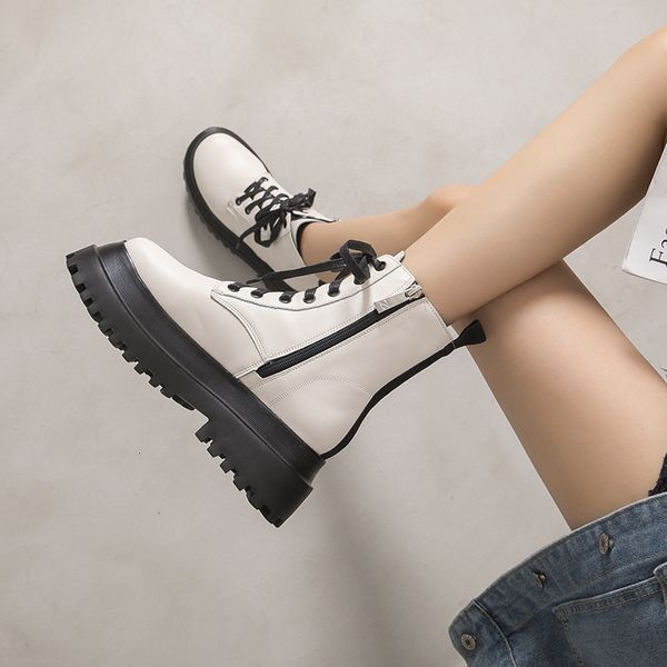boots women's soft leather boots, short-toed shoes with shoelaces and thick soles, spring autumn, motorcycle boot, pgpd, Black
boots women's soft leather boots, short-toed shoes with shoelaces and thick soles, spring autumn, motorcycle boot, pgpd, Black