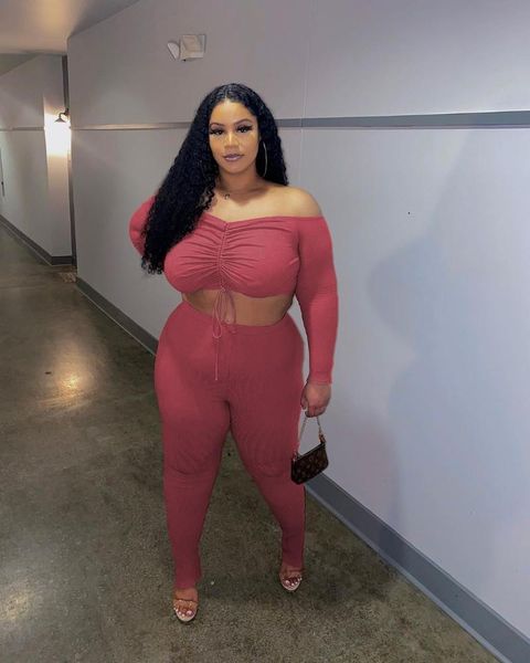 plus size tracksuits drawstring off shoulder long sleeve pit strip two piece set bk6886, Black
plus size tracksuits drawstring off shoulder long sleeve pit strip two piece set bk6886, Black