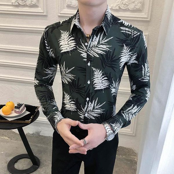 british style men shirt casual fashion 2021 slim fit floral shirts for men clothing all match long sleeve club tuxedo dress 3xl, White;black
british style men shirt casual fashion 2021 slim fit floral shirts for men clothing all match long sleeve club tuxedo dress 3xl, White;black