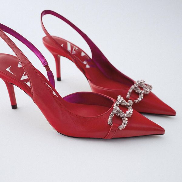 dress shoes female crystal pillow thin red buckle shoes d5n7, Black 
dress shoes female crystal pillow thin red buckle shoes d5n7, Black