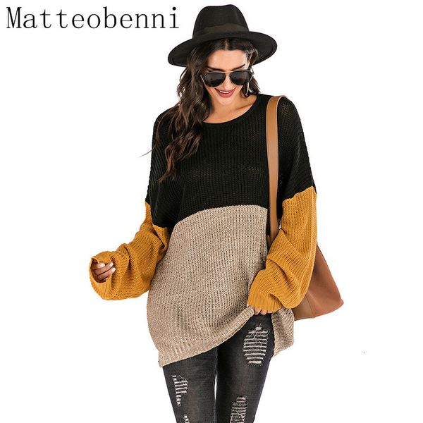 2021 new loose knitted women jumpers long sleeve woman pullovers sweaters casual autumn winter color block striped sweater fh9a, White;black
2021 new loose knitted women jumpers long sleeve woman pullovers sweaters casual autumn winter color block striped sweater fh9a, White;black