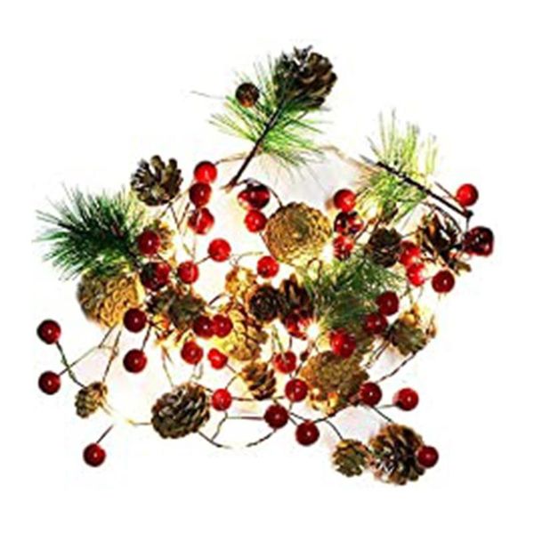 strings christmas garland decoration led copper wire light string fruit pine cone needle festival garden lamp
strings christmas garland decoration led copper wire light string fruit pine cone needle festival garden lamp