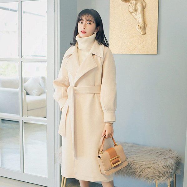 women's wool & blends high-end japanese pink gentle double-sided artificial cashmere woolen coat mid-length, Black
women's wool & blends high-end japanese pink gentle double-sided artificial cashmere woolen coat mid-length, Black