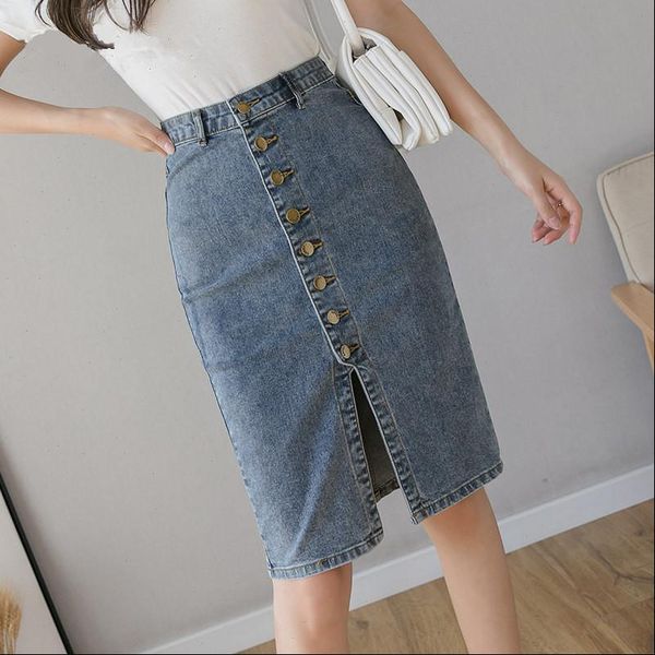 spring summer 2021 new denim sheath wrap skirts single breasted high waist pencil midi skirt front split skirts womens, Black
spring summer 2021 new denim sheath wrap skirts single breasted high waist pencil midi skirt front split skirts womens, Black