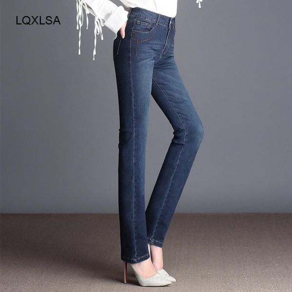 women's jeans high waist stretch mom slim large size straight black gray denim women, Blue
women's jeans high waist stretch mom slim large size straight black gray denim women, Blue
