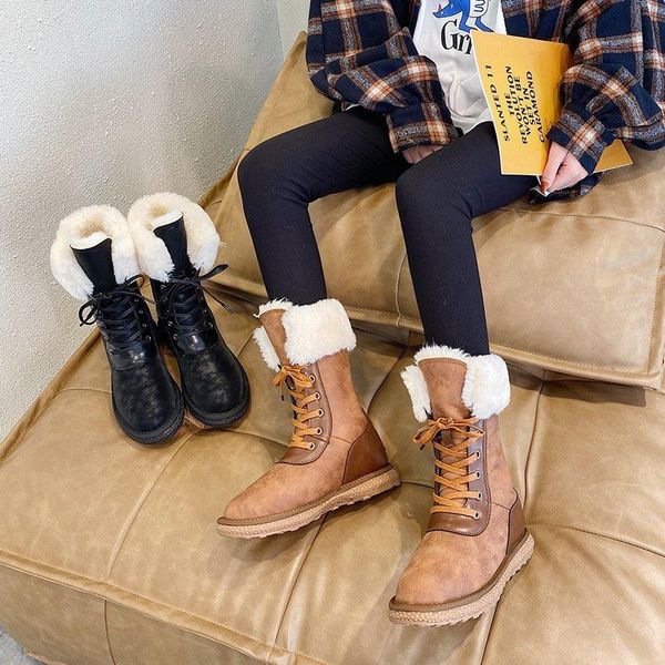 boots 2021 women flock winter keep warm quality mid-calf snow ladies lace-up comfort waterproof booties shoes vintage, Black
boots 2021 women flock winter keep warm quality mid-calf snow ladies lace-up comfort waterproof booties shoes vintage, Black