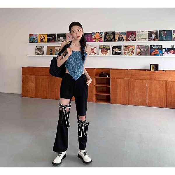 women's pants & capris summer fashion cut out women high waist black long bow designer wide leg trousers y2k grunge clothes r51w, Black;white
women's pants & capris summer fashion cut out women high waist black long bow designer wide leg trousers y2k grunge clothes r51w, Black;white