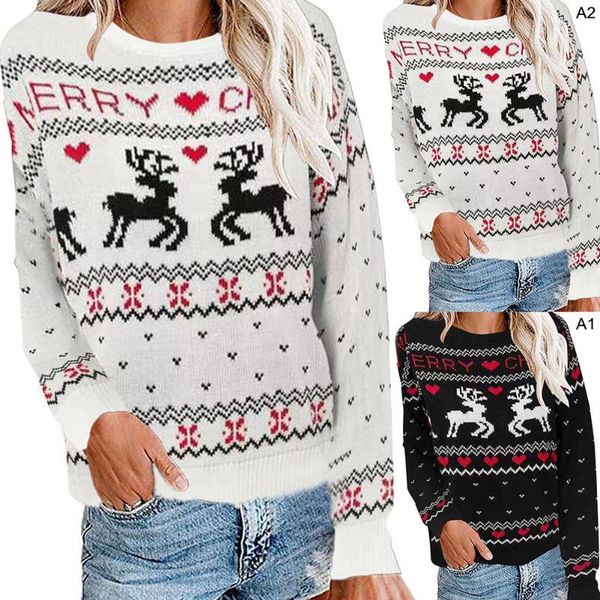 women's sweaters women long sleeve autumn winter deer print pullover jumper fashion round neck soft wild sweater acrylic fibers, White;black
women's sweaters women long sleeve autumn winter deer print pullover jumper fashion round neck soft wild sweater acrylic fibers, White;black