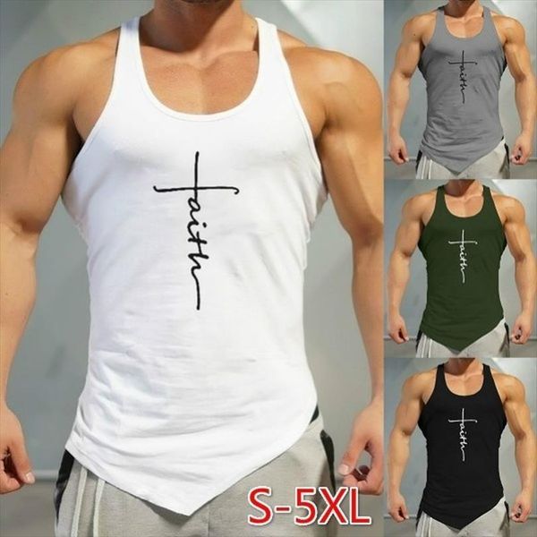 men tank shortsleeve faith letter summer arrivals bodybuliding fitness vest seller muscle shirt plus size, White;black
men tank shortsleeve faith letter summer arrivals bodybuliding fitness vest seller muscle shirt plus size, White;black